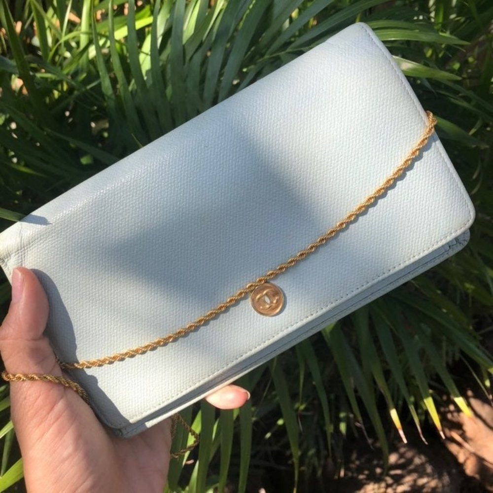 *SOLD* Authentic Baby Blue Chanel Long Wallet